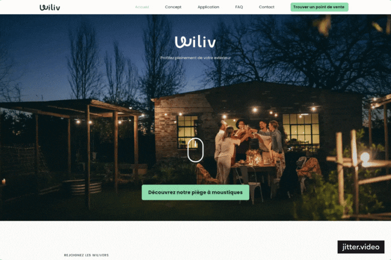 nimation du site Wiliv, design moderne et expansion en France