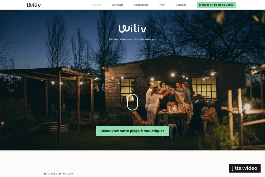 nimation du site Wiliv, design moderne et expansion en France